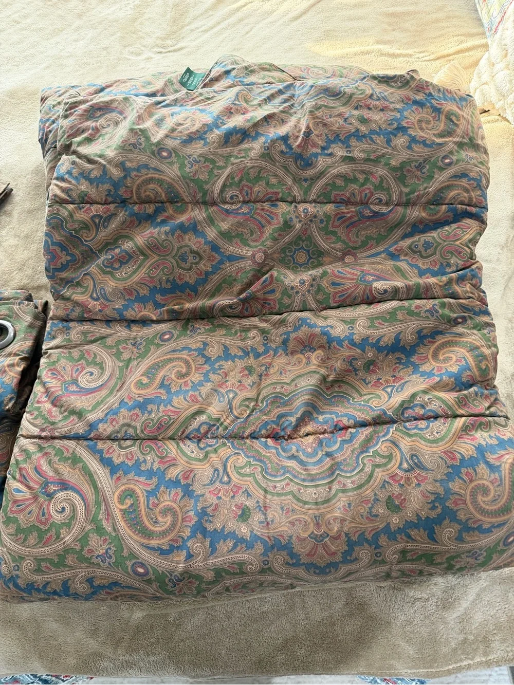 Vtg Ralph Lauren Brianna Paisley Full/Queen Comforter 2 Pillowcases & 2 Drapery